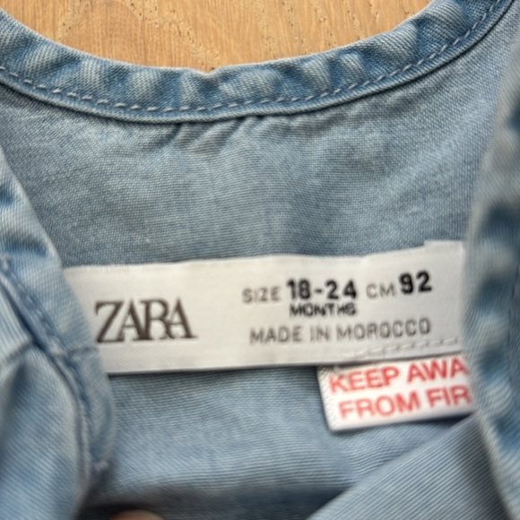 Zara kids denim crop top - Picture 2 of 2